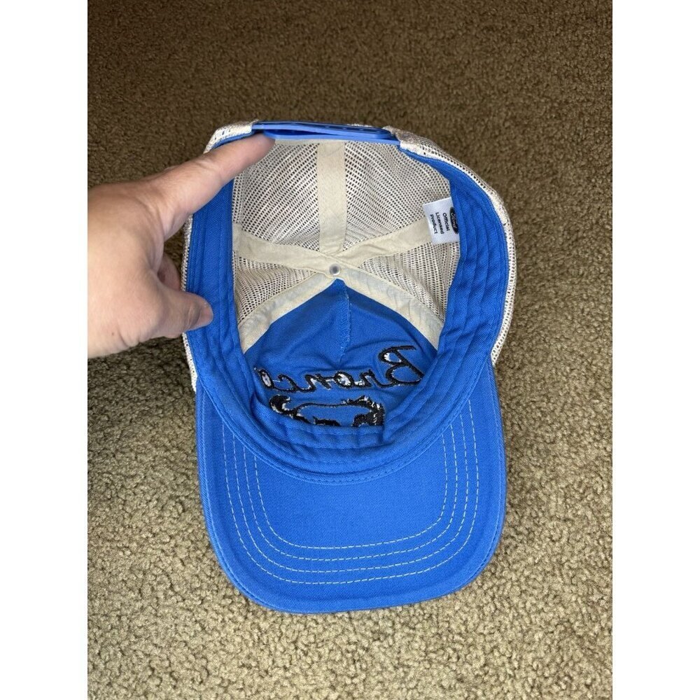 Ford Bronco Mesh SnapBack Trucker Cap Hat White/Blue - Picture 5 of 10